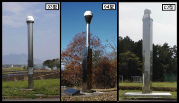 様々な年式の電子基準点