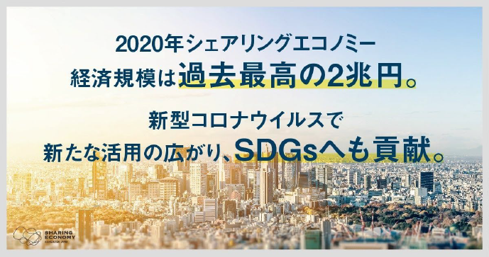 2020年度日本におけるシェアリングエコノミーの市場規模
