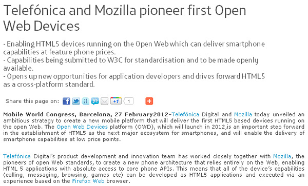 y}3zOpen Web Devices̃vX[X oT:Telefonica