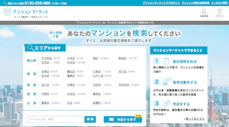 「マンションマーケット」サイト(出典)マンションマーケット