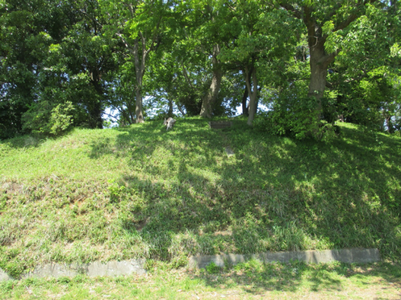 秋葉山で最古の３号墳（木々の中）