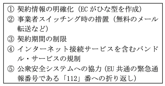 【表2】EUでプラットフォーマーに課される可能性のある事前規制