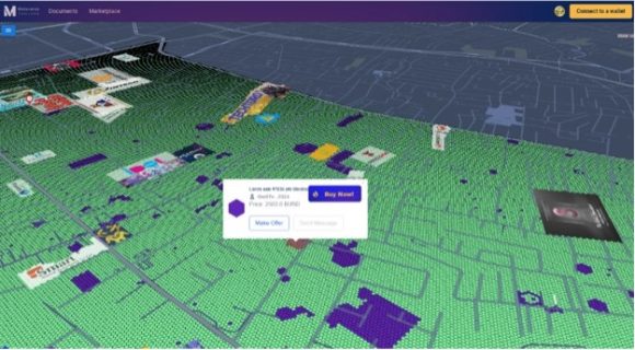 【図1】Metaverse Thailand内で再現されたバンコク市街地