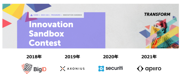 【図1】過去4年間のRSAC 2022 Innovation Sandboxの優勝社
