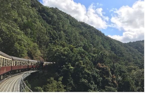 【写真7】キュランダ高原鉄道の有名な景色