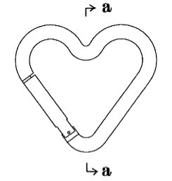 【図1】意匠登録された「カラビナ」の正面図