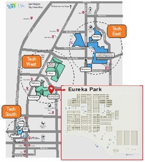 【図2】CES 2023の会場マップ