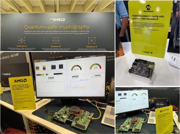 PQSHIELD社のブースにおける潜在的パートナーの展示
