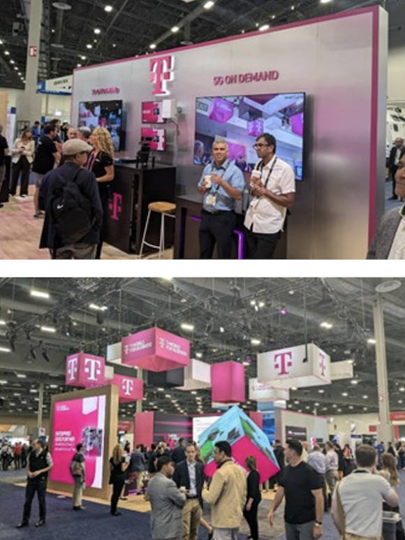 【写真2】T-Mobileが展示会場の一等地を確保