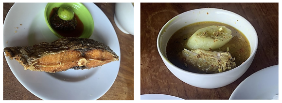 【写真5】サンバルソースで頂く魚定食